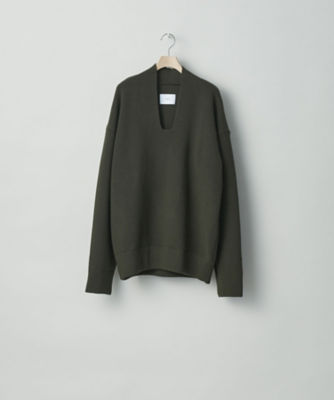 ニット ＲＯＵＮＤ ＣＯＬＬＡＲ ＲＩＢ ＫＮＩＴ ＬＳ ＳＴ．７０７